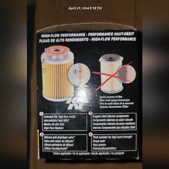 UNOPENED K&N Oil Filter HP-1002 - Picture 2 of 3